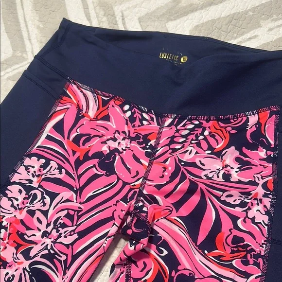 Lilly Pulitzer Luxletic Cropped Athletic Leggings Pants L Large - Picture 2 of 10